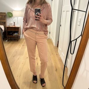 Rebecca Taylor blush pants with zippers
